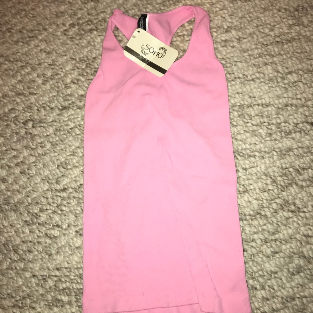 brand new pink tank top